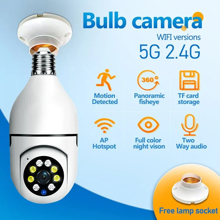 Bulb WiFi Surveillance Security Camera