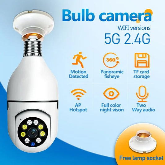 Bulb WiFi Surveillance Security Camera